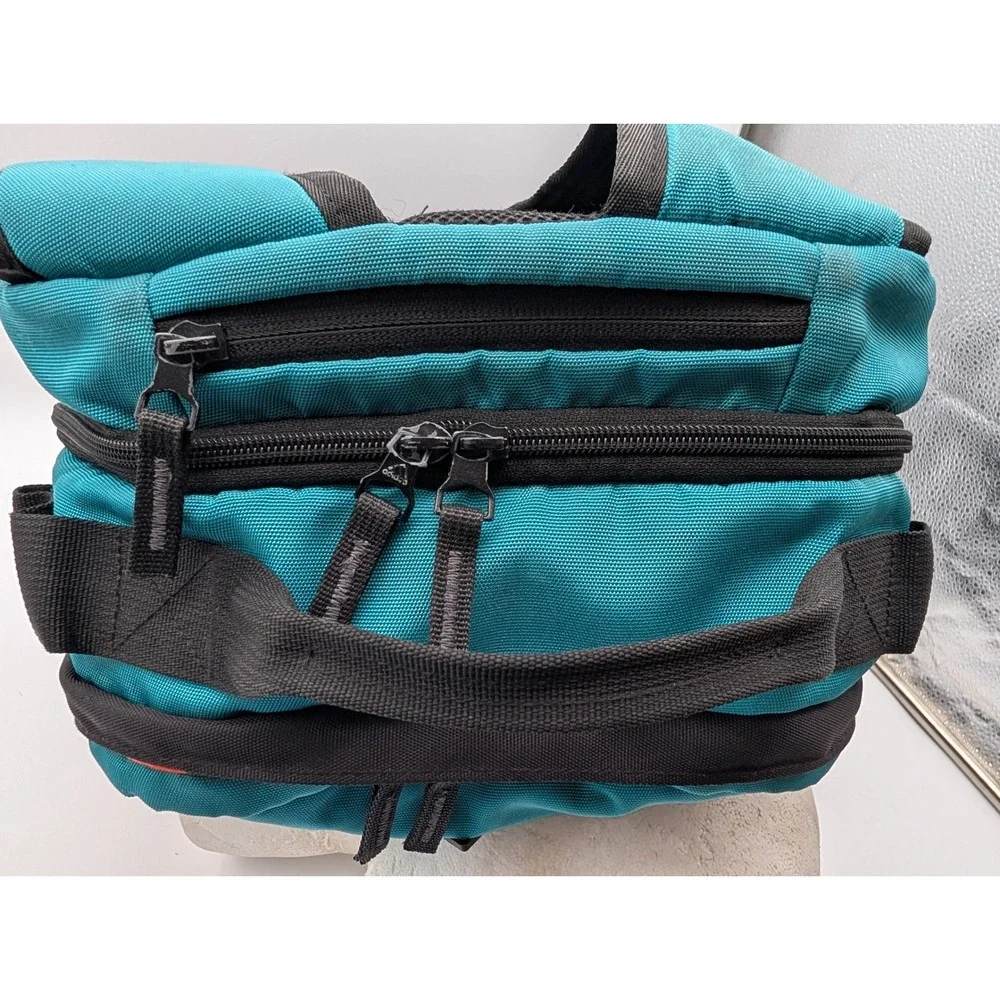 Adidas Backpack Teal Black Colorblock Sport School Bag Ripstop Base Mens Womens